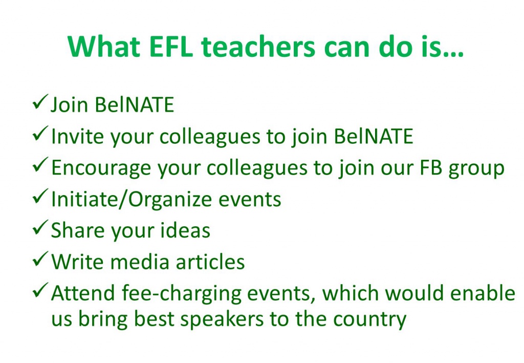 Join and support BelNATE, the professional association of Eglish teachers on Belarus 